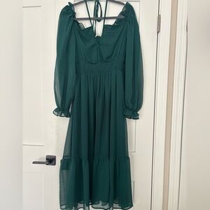 Green maxi dress